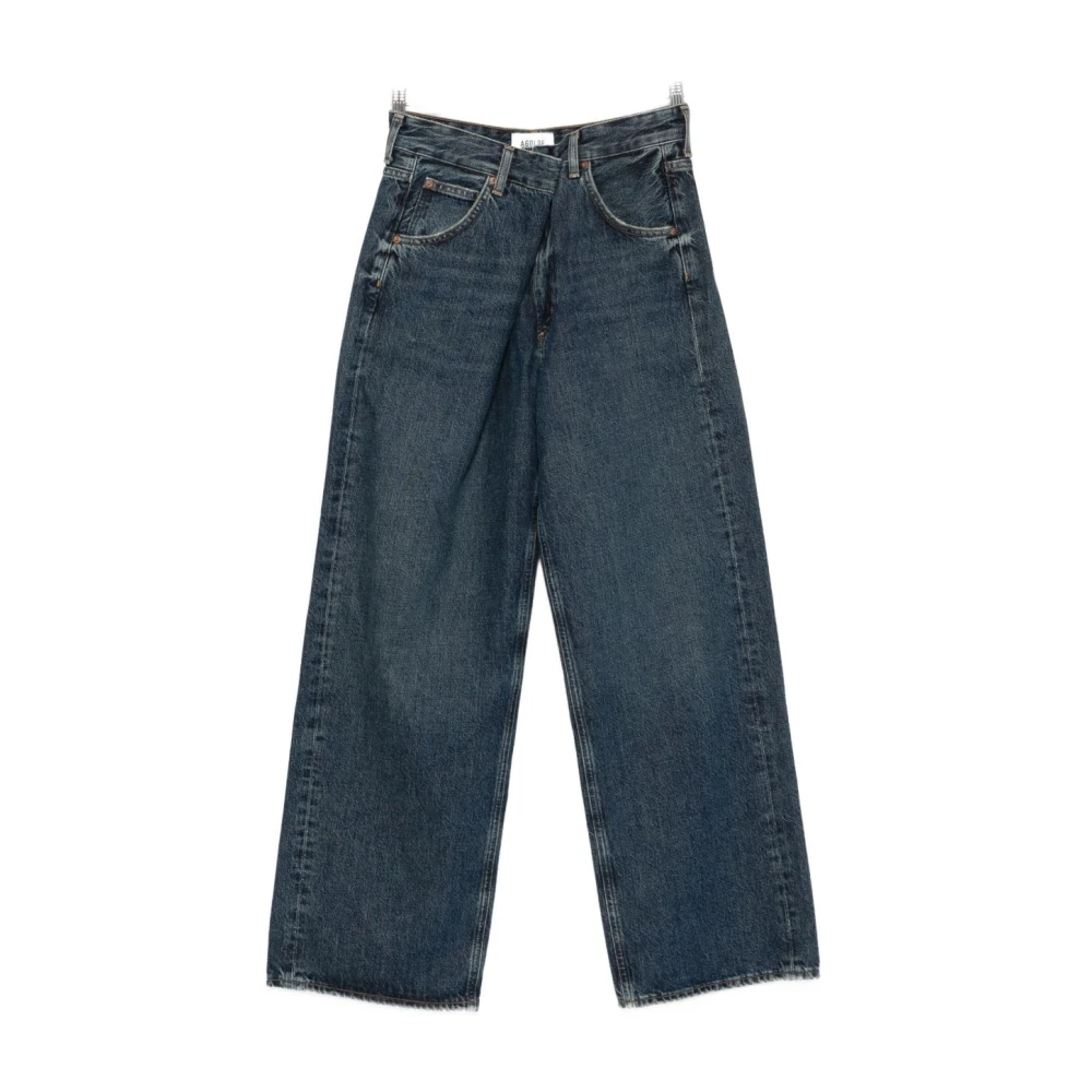 Agolde Blue Wide Jeans, Female, W27, Denim Jeans