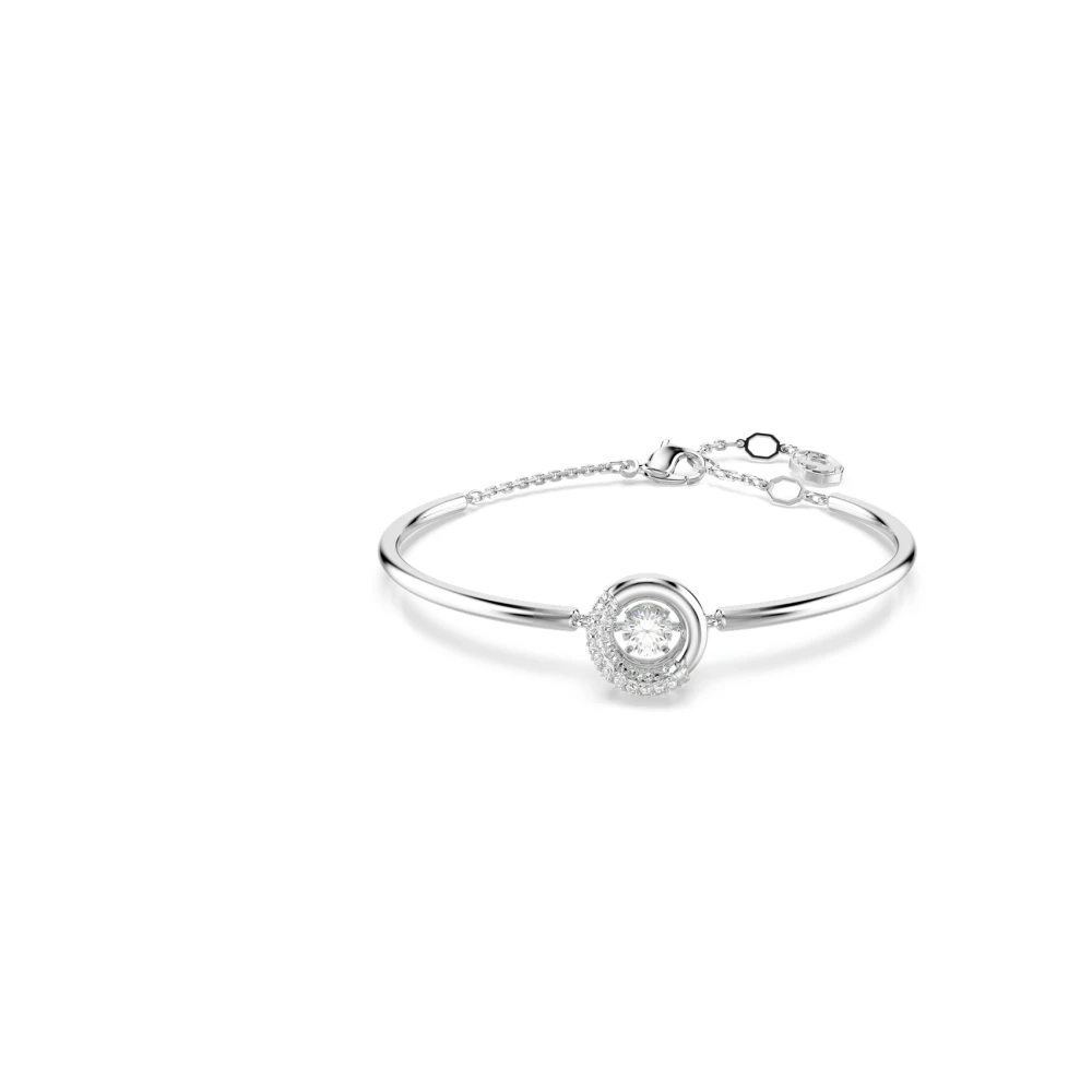 Swarovski Dextera Armreif, Rundschliff, Rhodiniert Weiß - Bild 6