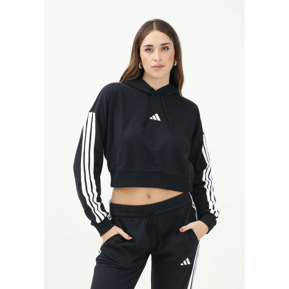 Adidas Zwarte Sweater Essentials 3-Stripes French Terry Black Dames
