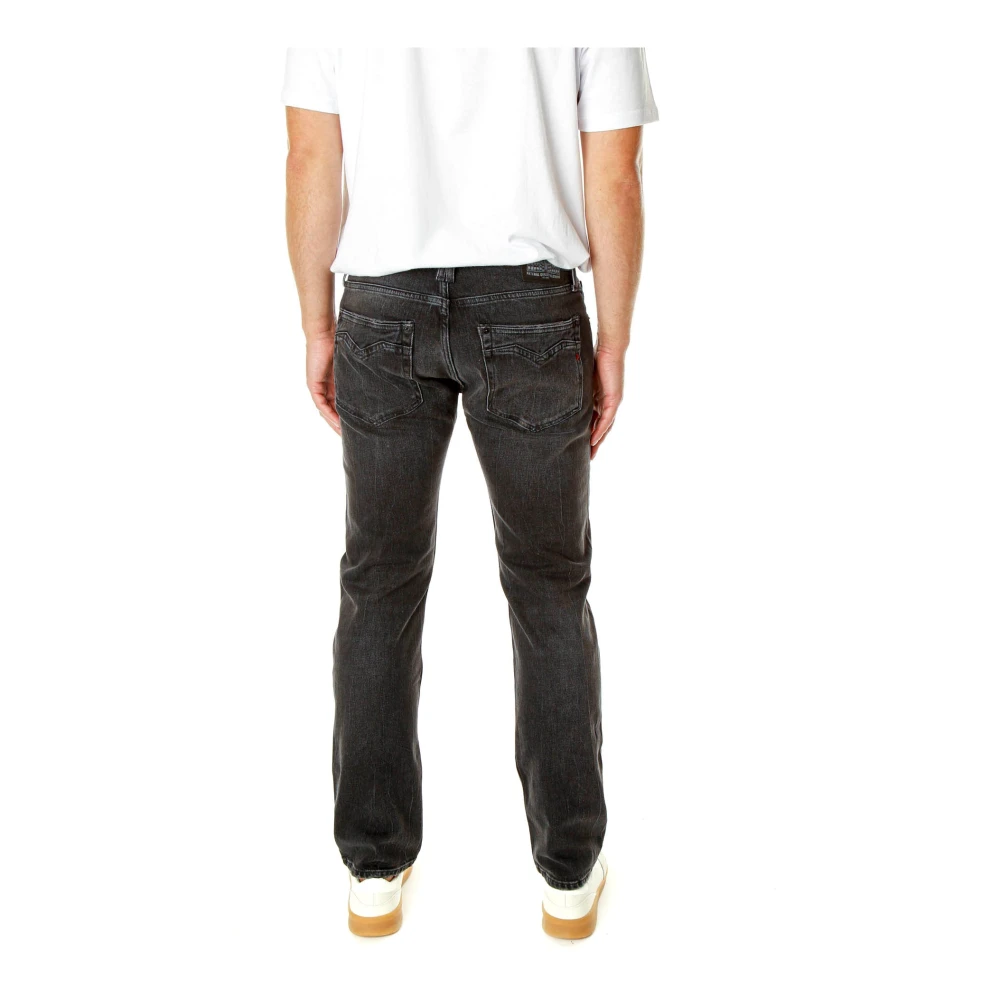 Replay Mid Waist Straight Fit Jeans Gray Heren