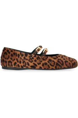 Djurmönster Läder Ballet Flats