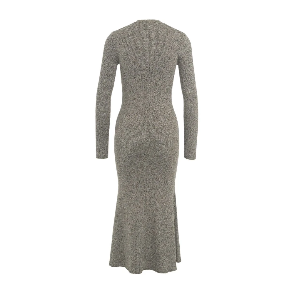 Liu Jo Glitter Finish Gebreide Jurk Flared Cut Gray Dames