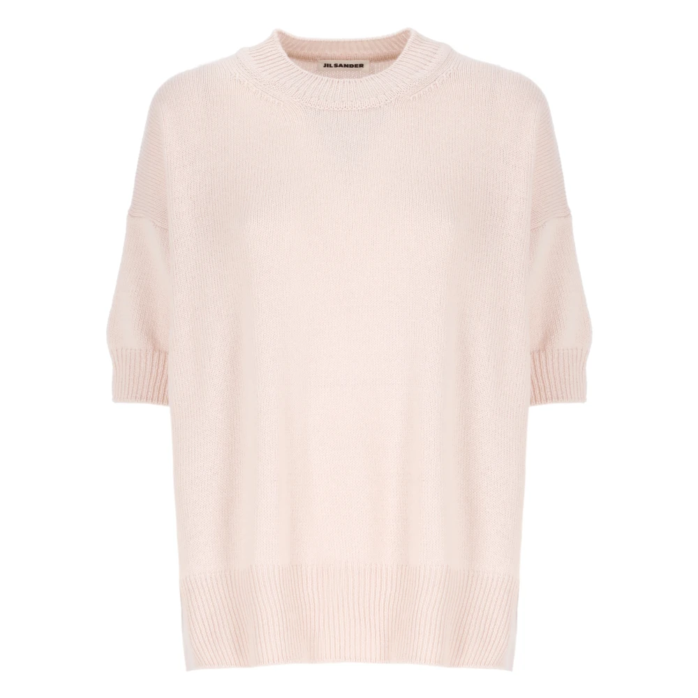 Jil Sander Roze Kasjmier Ronde Hals Sweater Pink Dames