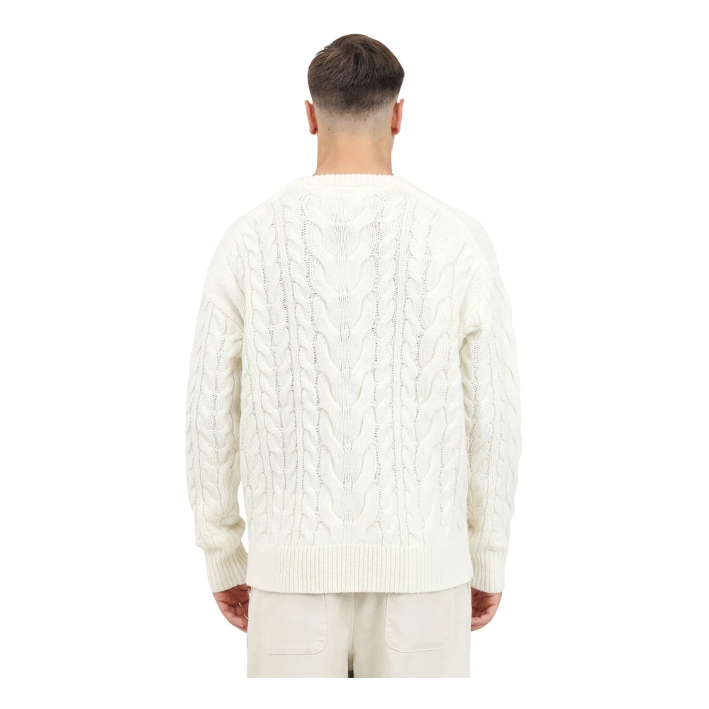 Tommy Hilfiger Witte Crewneck Sweater Color Block White Heren