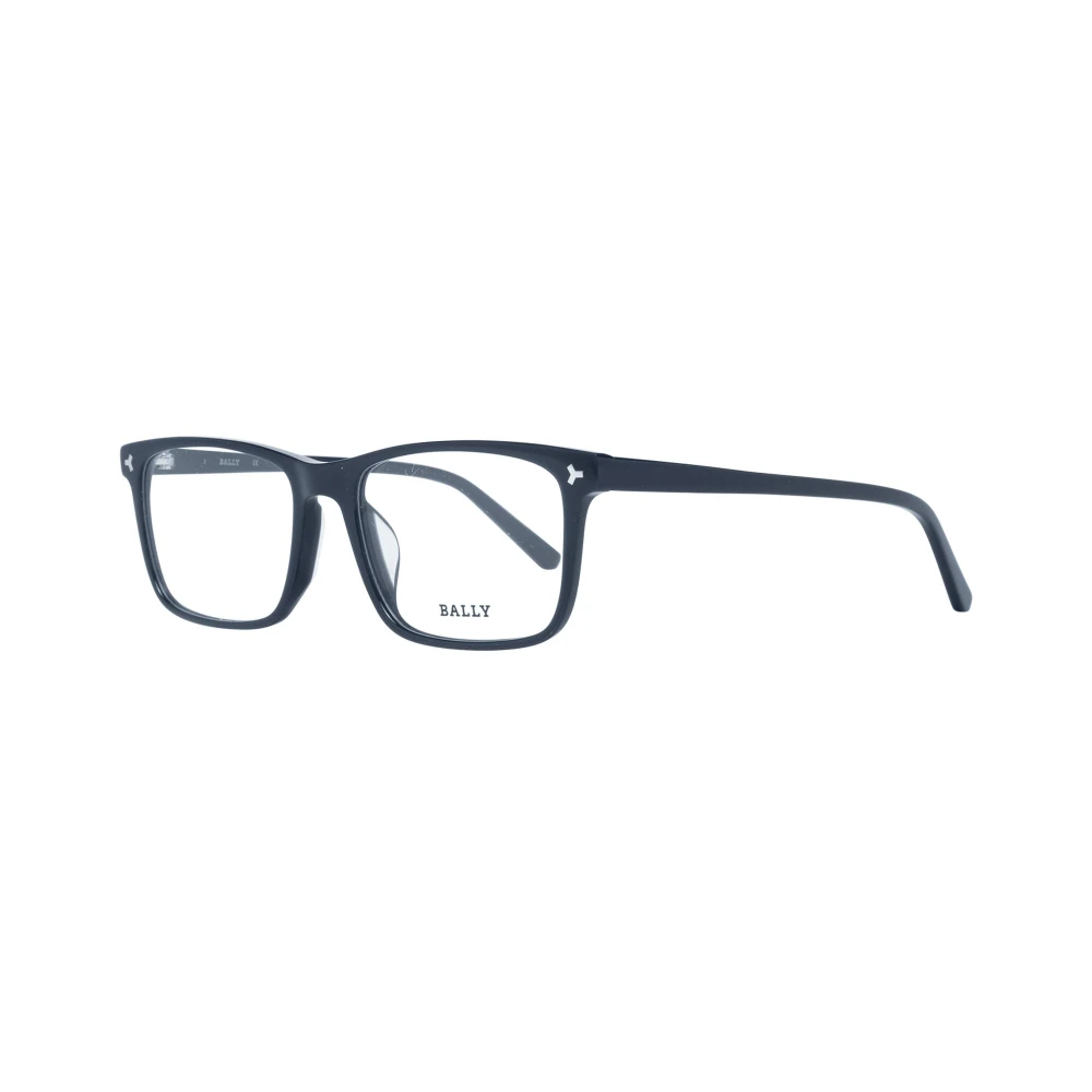 Bally Men's Black Glasses, One Size, Plastic Rectangle Optical Frames For
