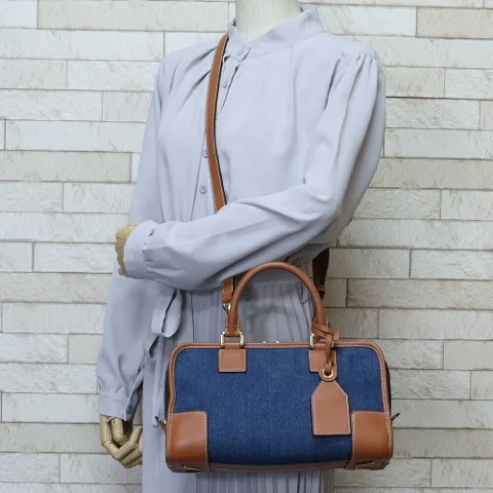 Loewe Pre-owned Fabric shoulder-bags Blue Dames