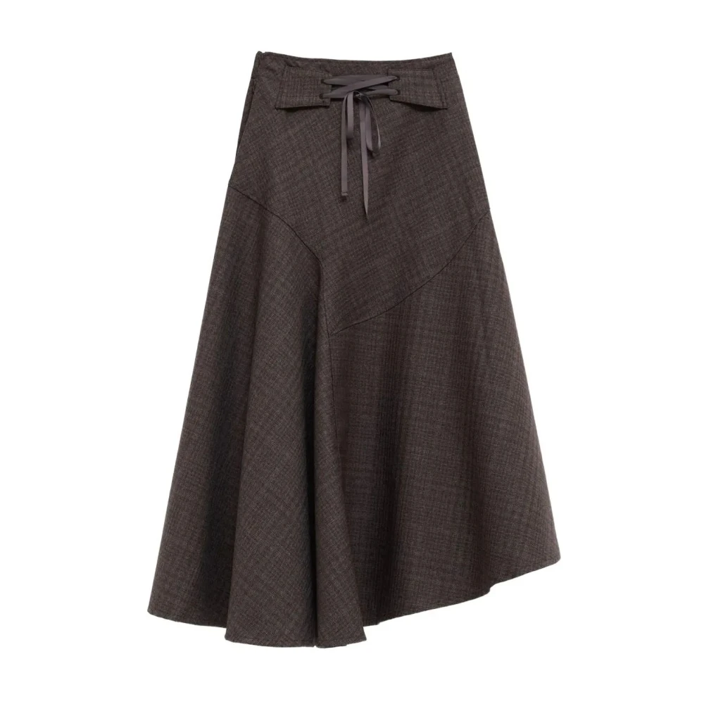 Our Legacy Brown Midi Skirts, Female, 4XS, Waltz Skirt
