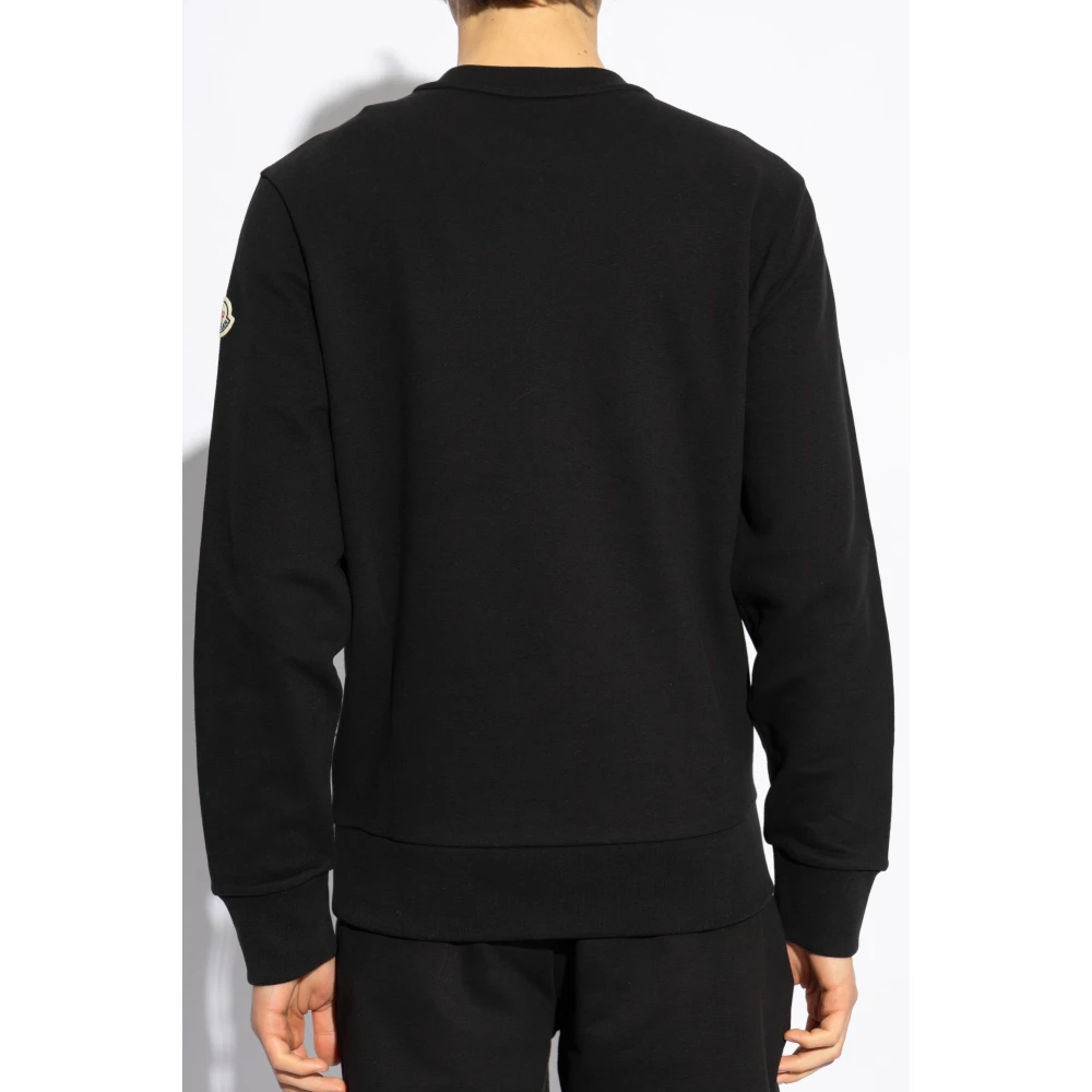 Moncler Sweatshirt met logo Black Heren