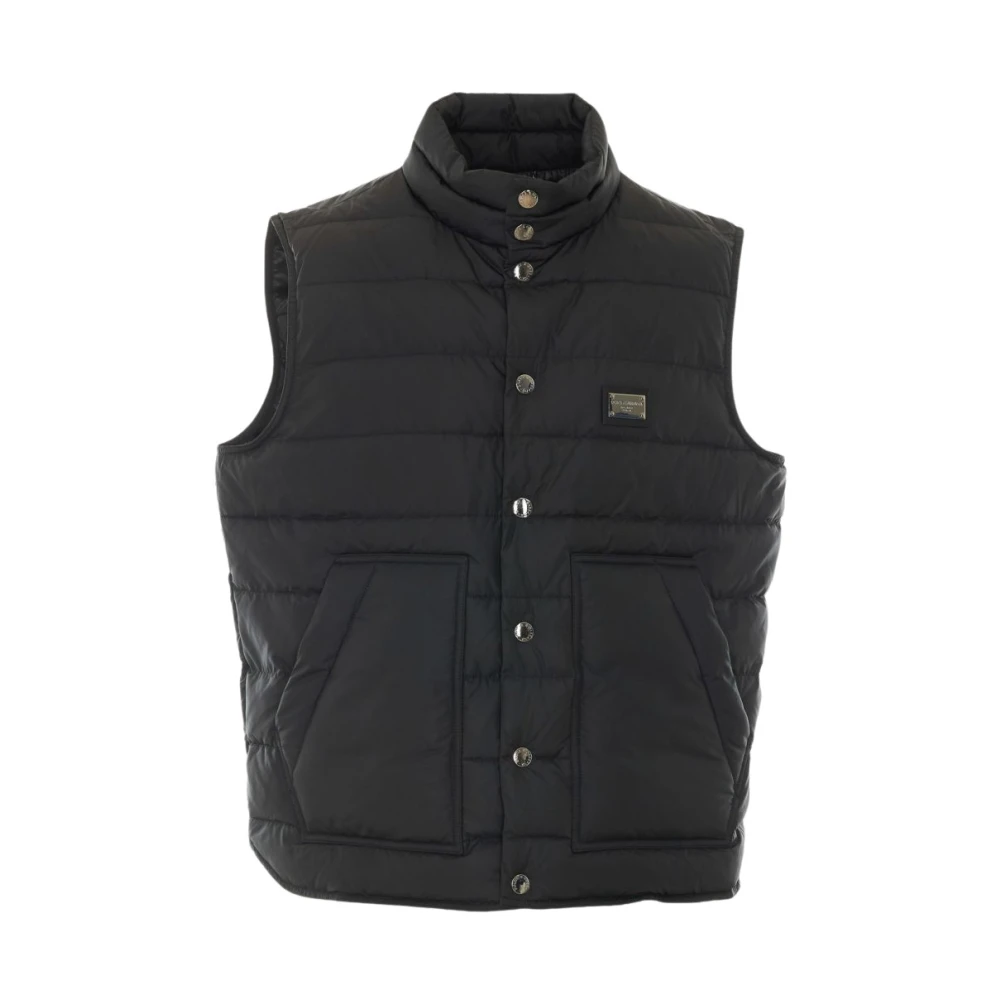 Dolce & Gabbana Coats - Male - Waistcoats - Black - M - Jackets