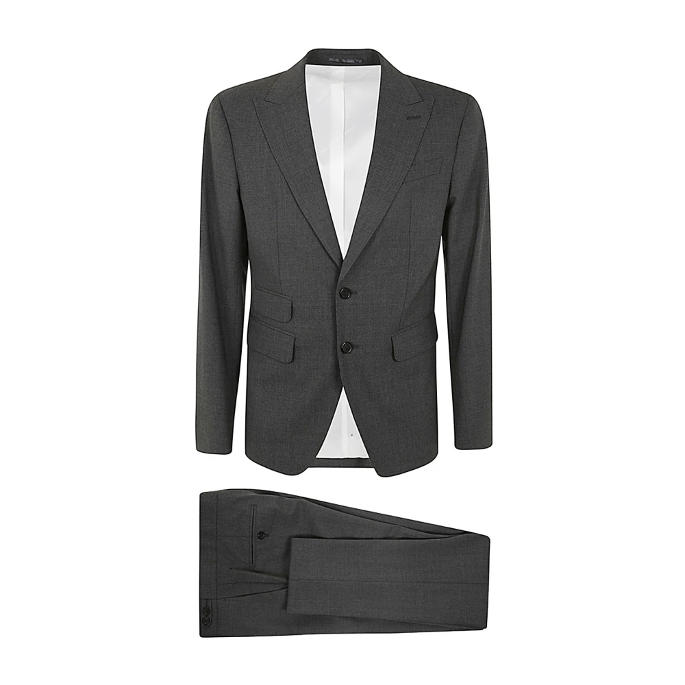Dsquared2 Grijze London Suit Elegante Stijl Gray Heren
