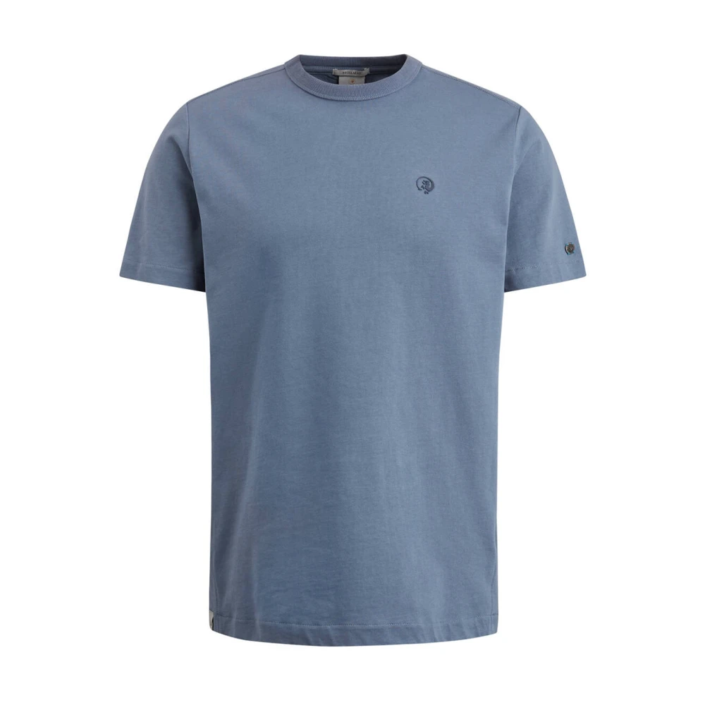 CAST IRON Heren Polo's & T-shirts R-neck Regular Fit Heavy Cotton Blauw
