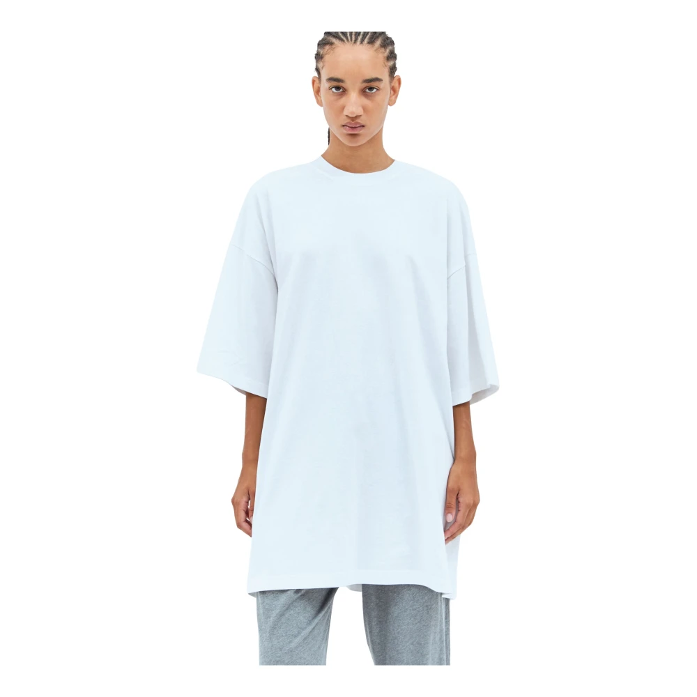 The Row Oversized Katoenen T-shirt Ronde Hals Korte Mouwen White Dames