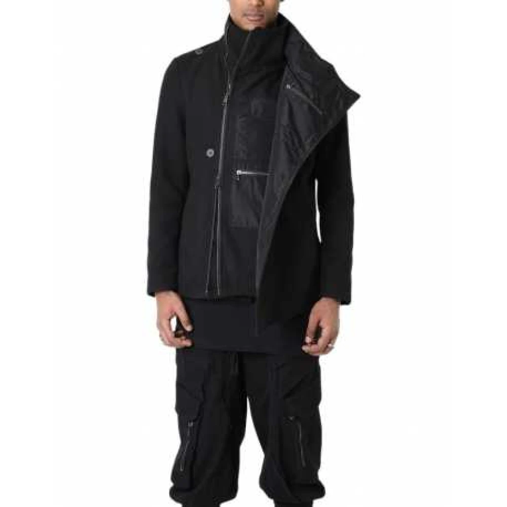 La Haine Inside Us Zwarte Dubbele Paneel Tech Erwtenjas Black Heren