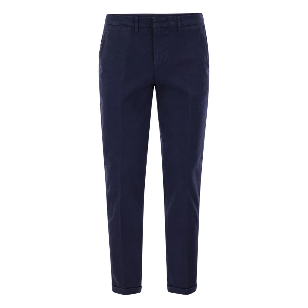 Fay Men's Blue Slim-Fit 5-Pocket Trousers - Chinos - W35 - Trousers