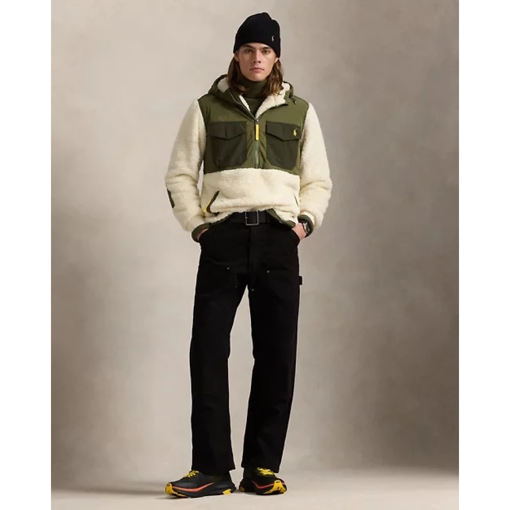 Polo Ralph Lauren Beige Khaki Fleece Jas Green Heren