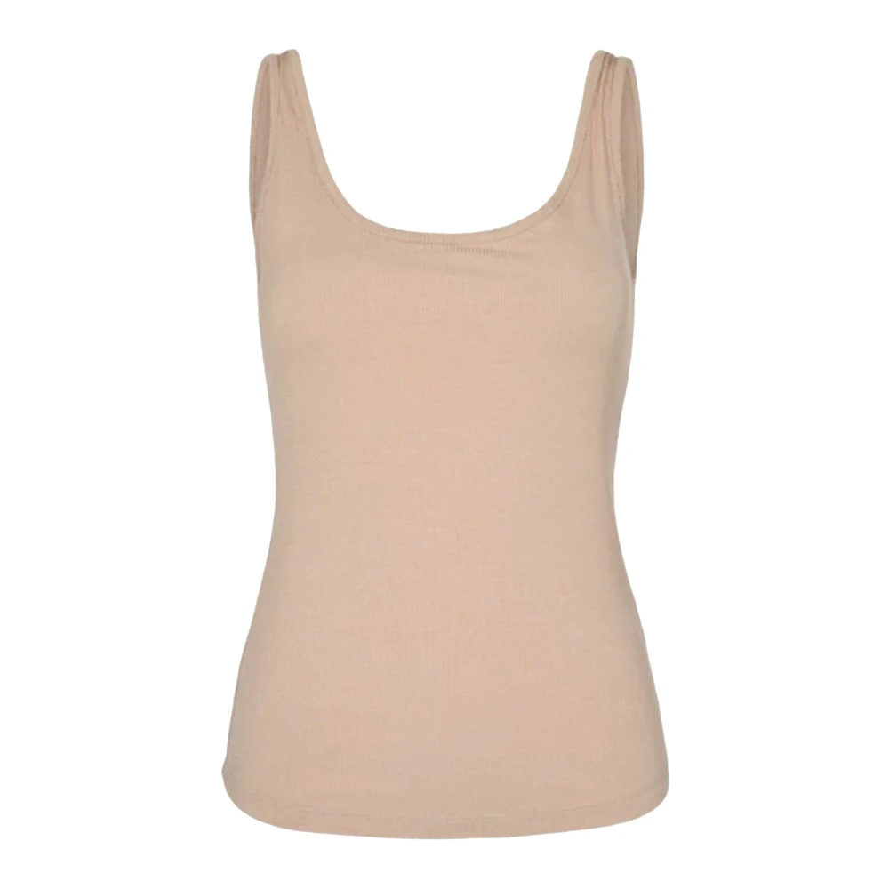 Sofie Schnoor Klassieke Mouwloze Top in Nude Beige Dames