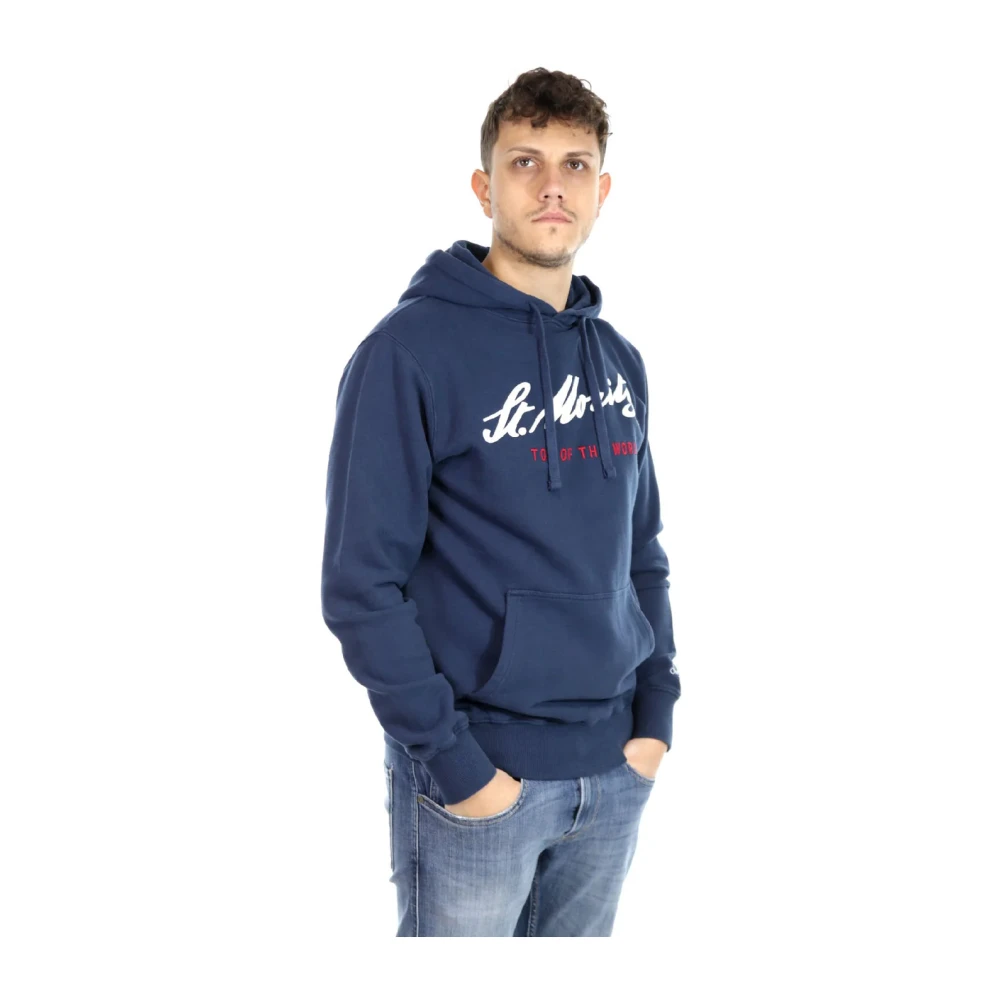 Saint Barth Hoodie met stijl Blue Heren