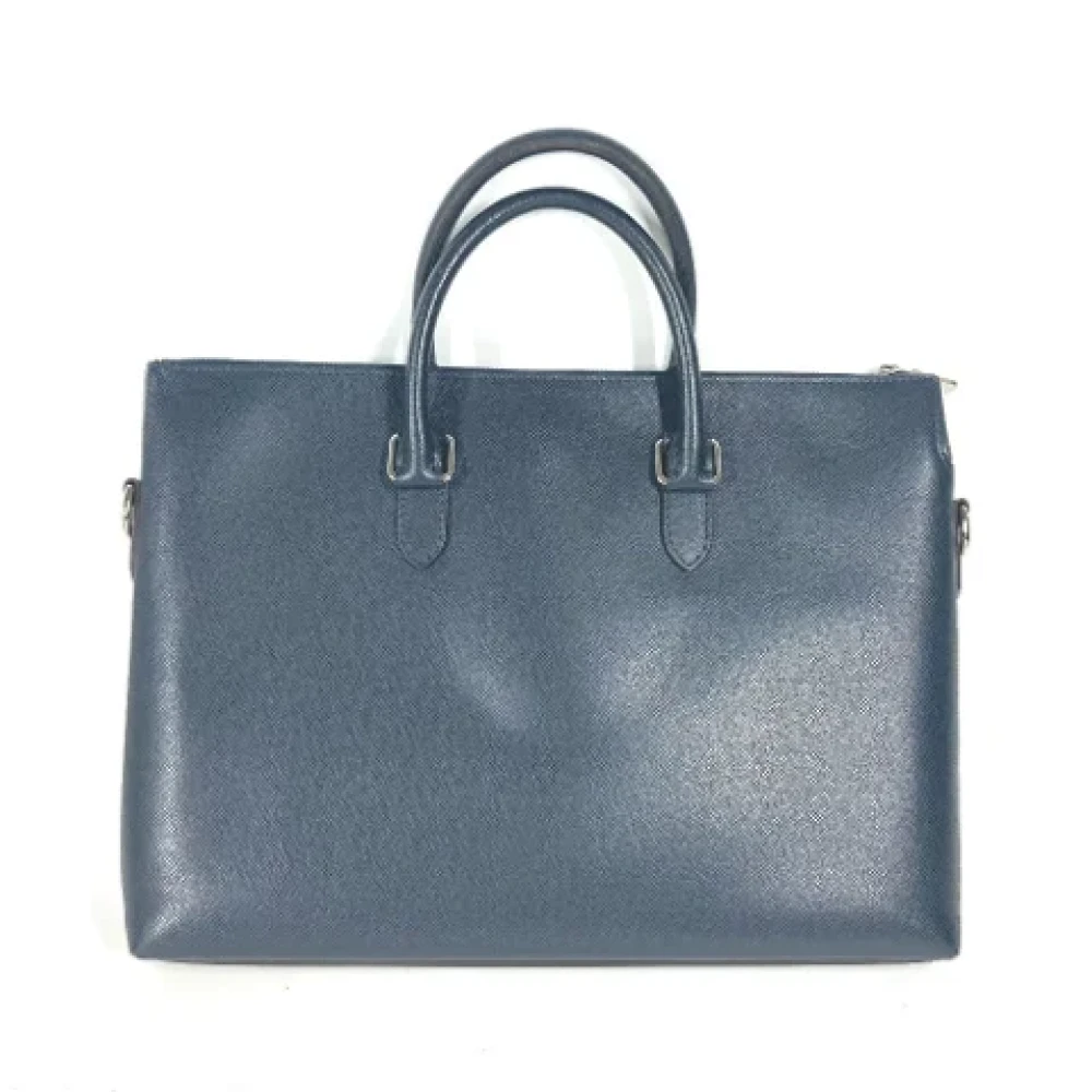Louis Vuitton Vintage Pre-owned Leather briefcases Blue Dames