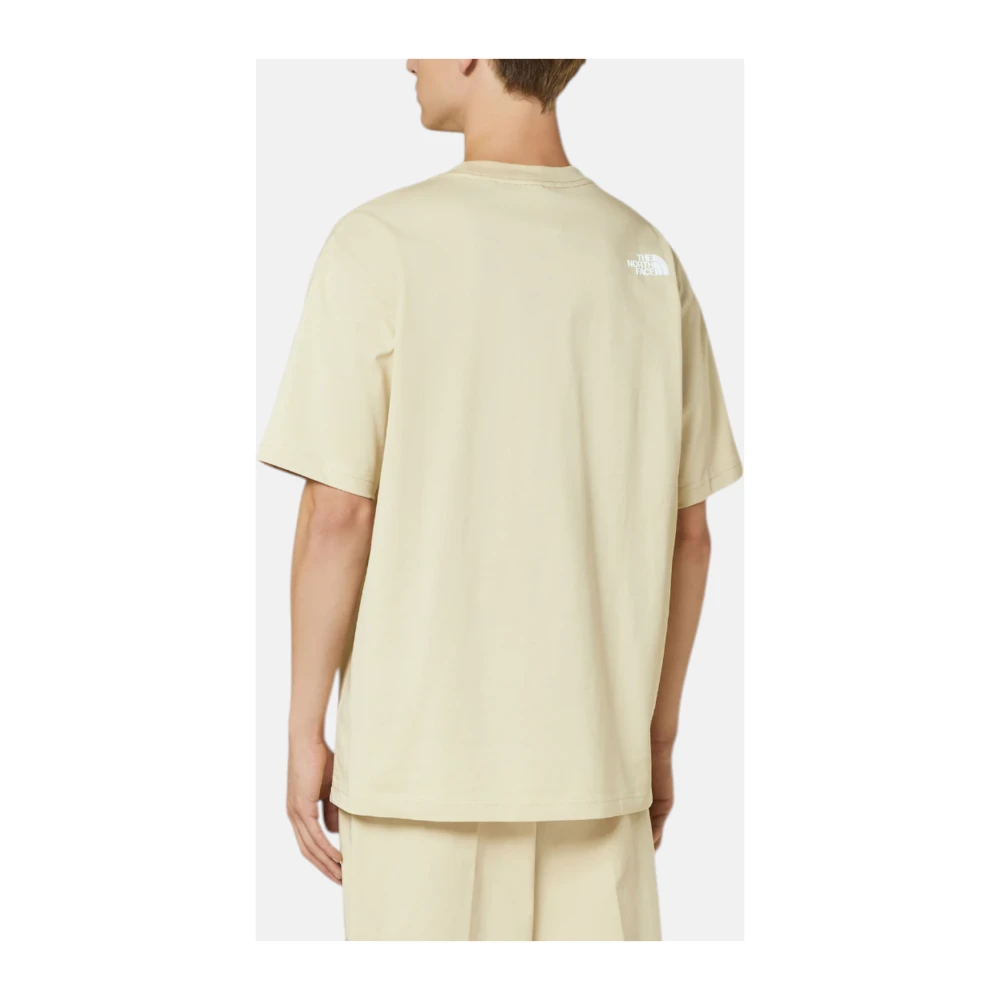 The North Face Grafische Print Oversized Katoenen T-shirt Beige Heren