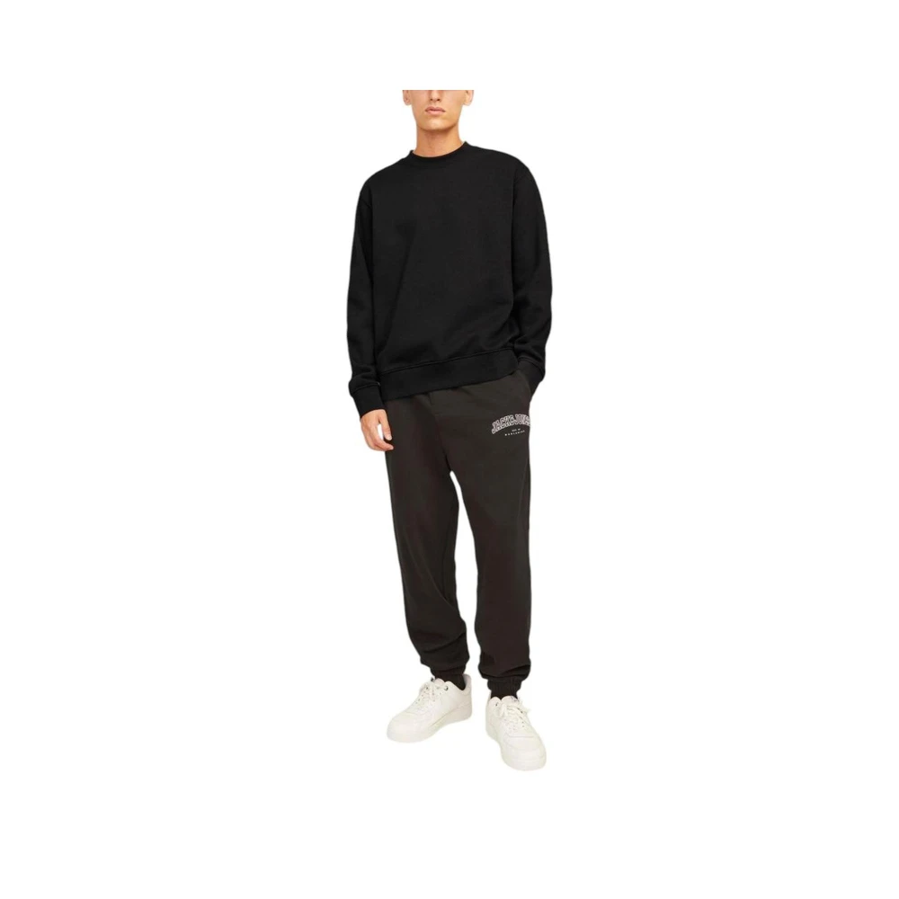 jack & jones Zwarte Katoenmixtrui Black Heren
