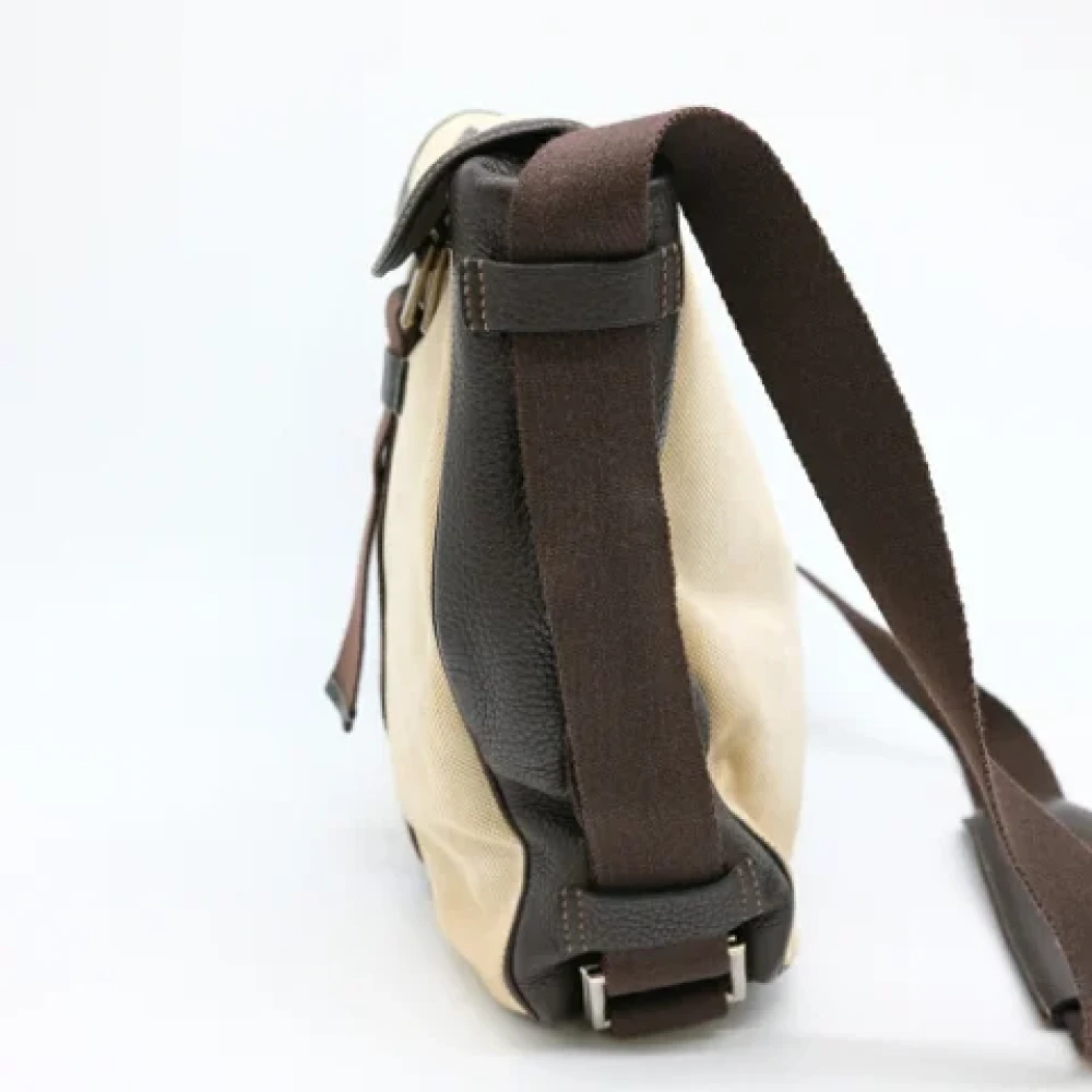 Hermès Vintage Pre-owned Canvas shoulder-bags Beige Dames