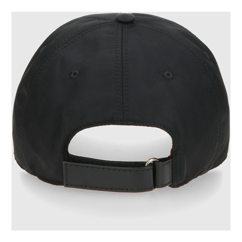 Borsalino Waterdichte Nylon Baseballpet Wit Black Heren