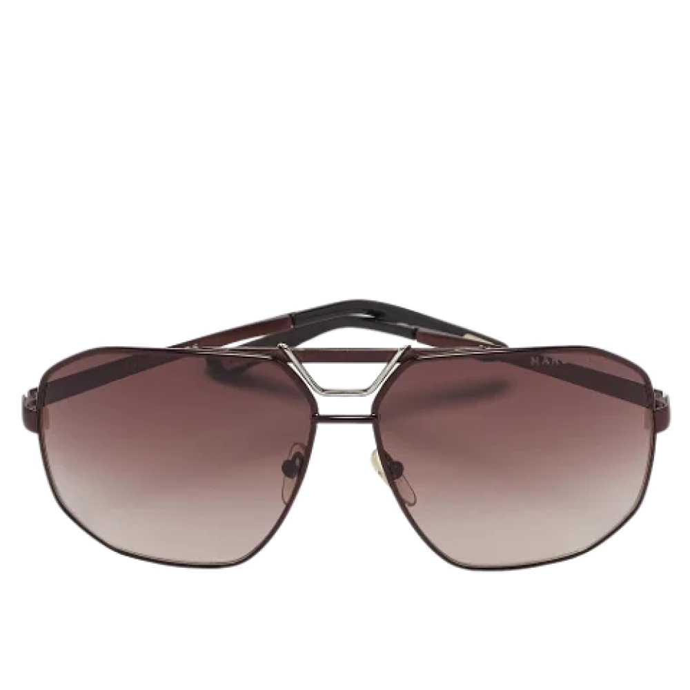 Marc Jacobs Pre-owned Metal sunglasses Brown Dames