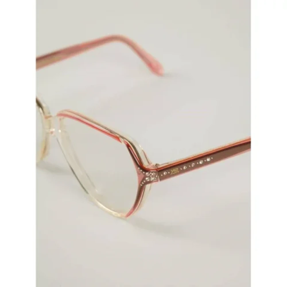 Yves Saint Laurent Vintage Pre-owned Acetate sunglasses Orange Dames