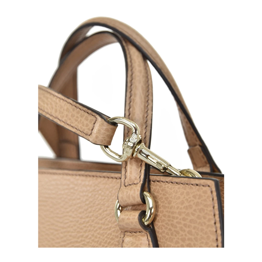 Gucci Soho Leren Hobo Tas met Handvat Beige Dames