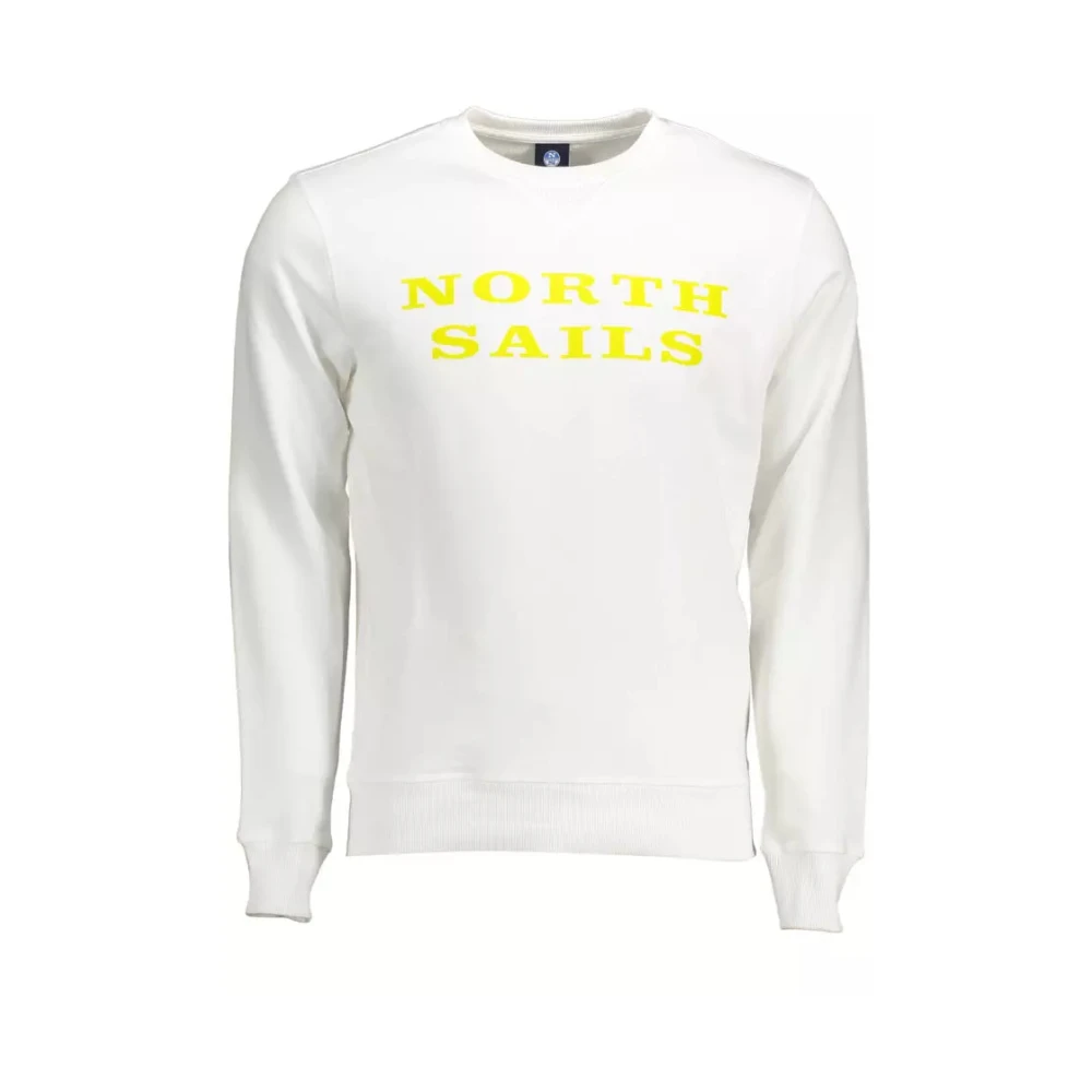 North Sails Men's White Printed Cotton Jumper - Sweatshirts - 2XL- Sweatshirts & Hoodies