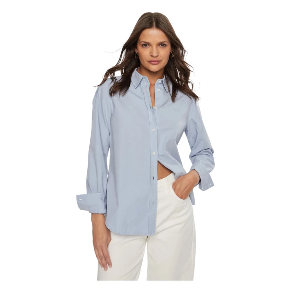Guess Organisch Katoenen Damesoverhemd Regular Fit Blue Dames