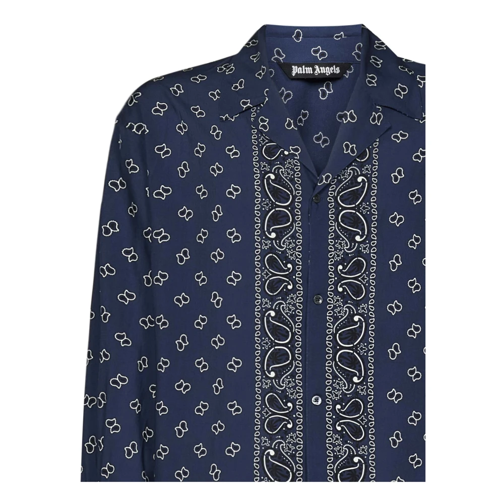 Palm Angels Casual Shirts Blue Heren
