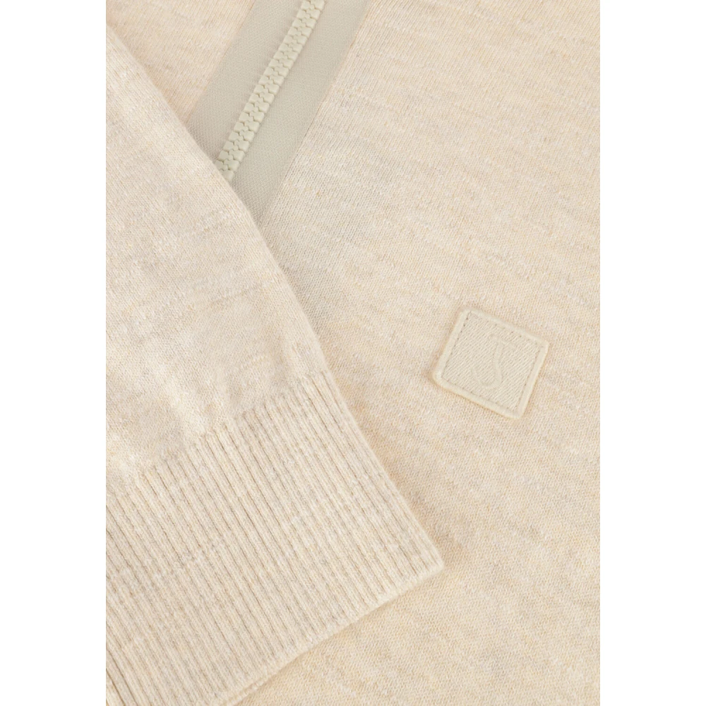 Butcher of Blue Heren Trui Lt Clifden Half Zip Beige Heren