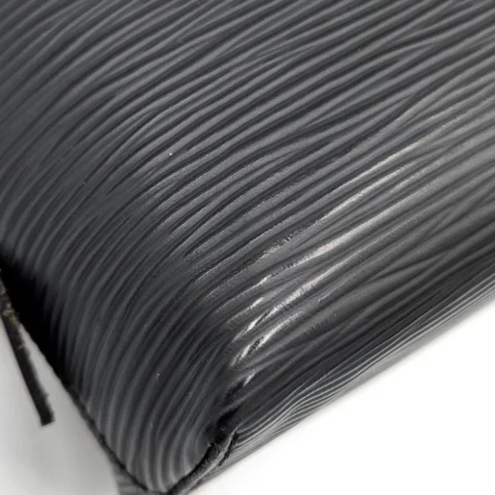 Louis Vuitton Vintage Pre-owned Leather pouches Black Dames