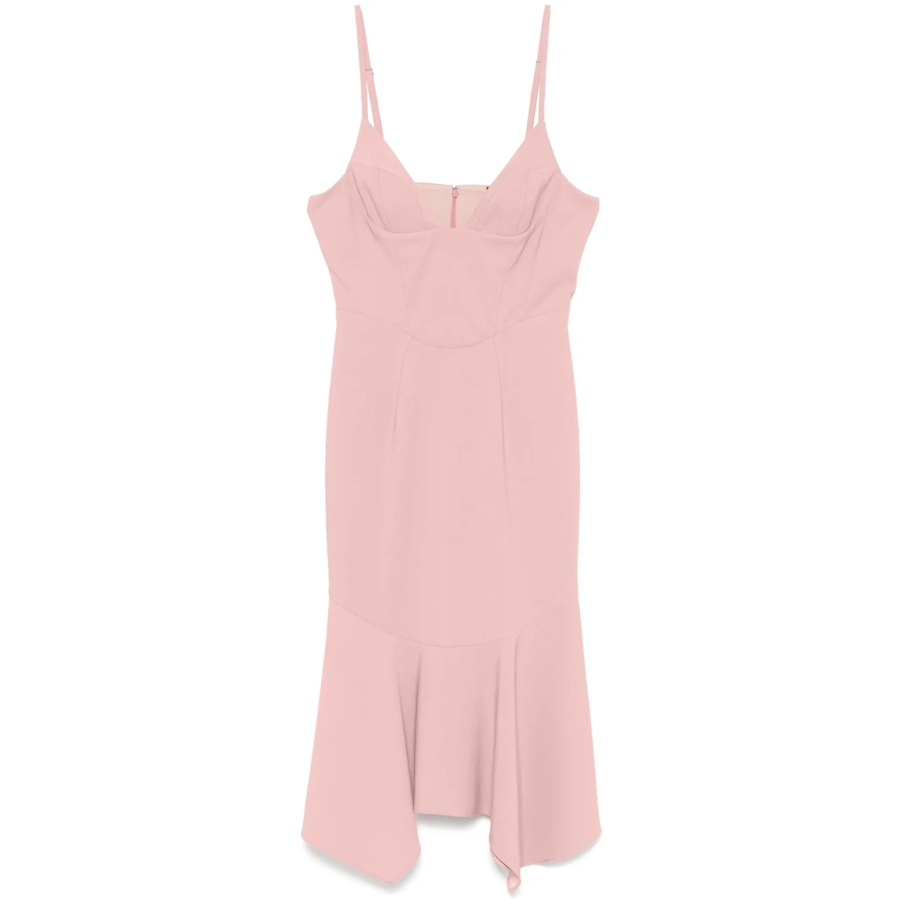Dsquared2 Flamingo Roze Jurk met Wijd Uitlopende Zoom Pink Dames