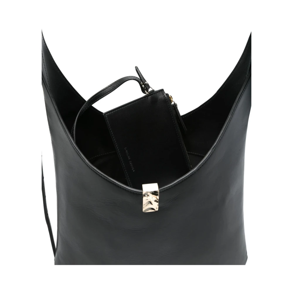 Loulou Studio Zwarte Schoudertas met Afneembare Pouch Black Dames