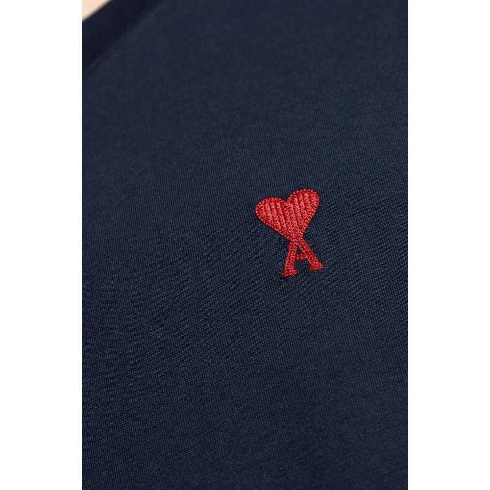 Ami Paris T-shirt met logo Blue Heren