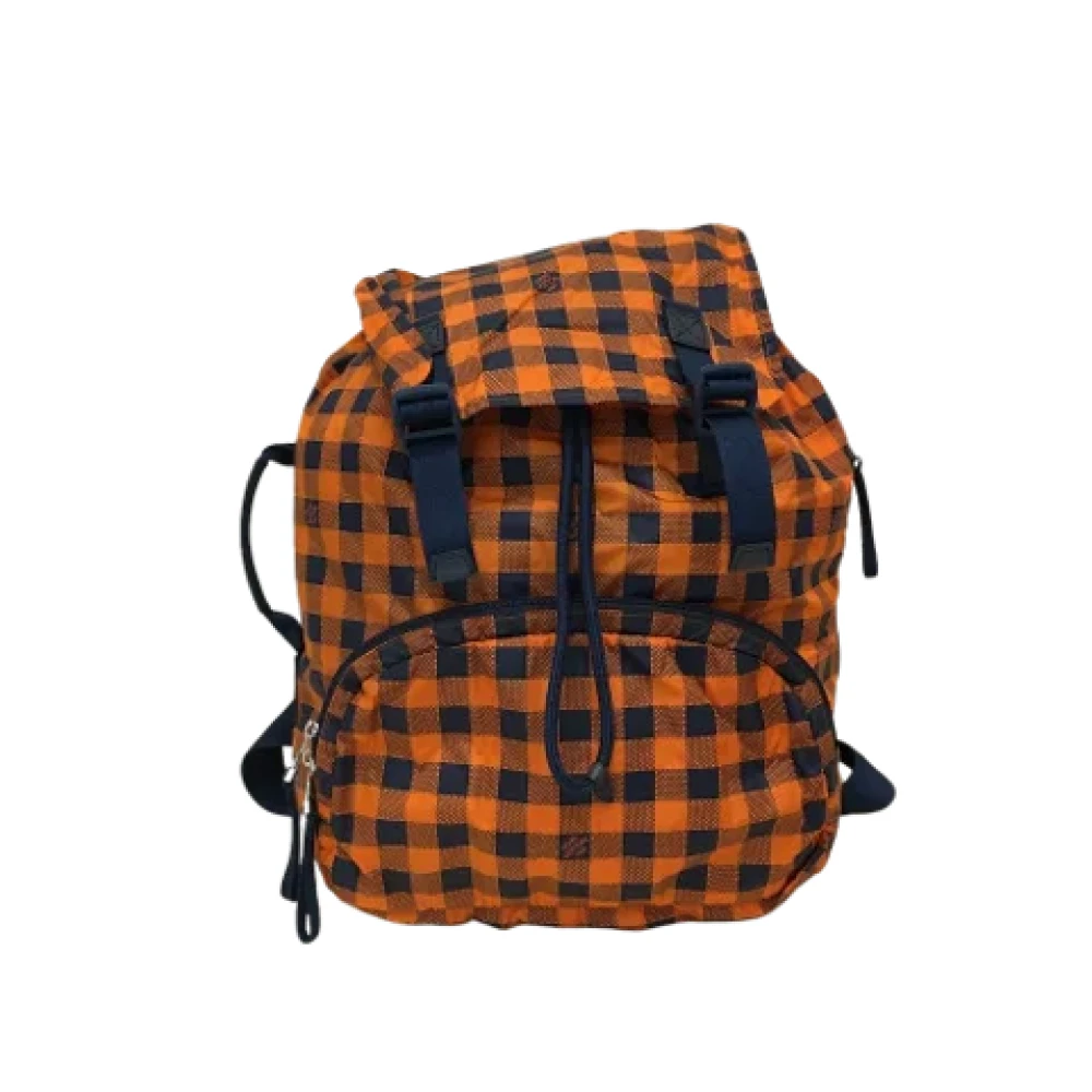 Louis Vuitton Vintage Pre-owned Nylon backpacks Orange Dames