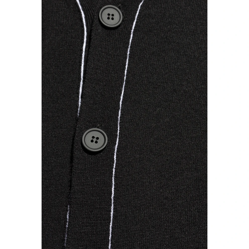MM6 Maison Margiela V-hals Cardigan Black Heren