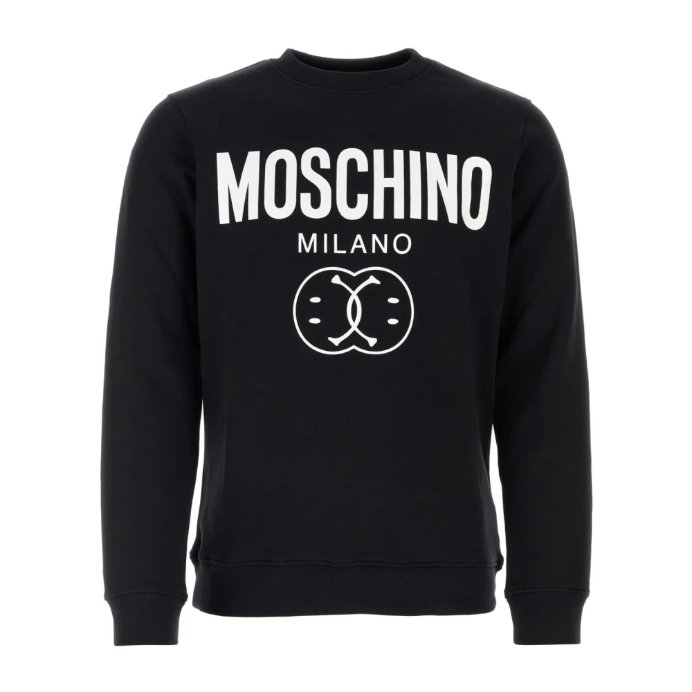 Moschino Zwarte Smiley Sweatshirt Black Heren
