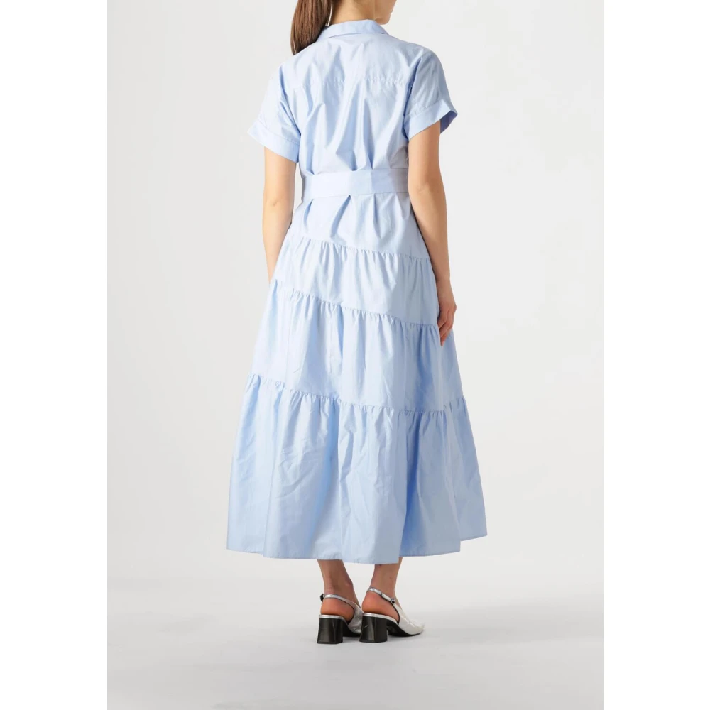 Devotion Blauwe Midi Jurk met Elegante Charme Blue Dames