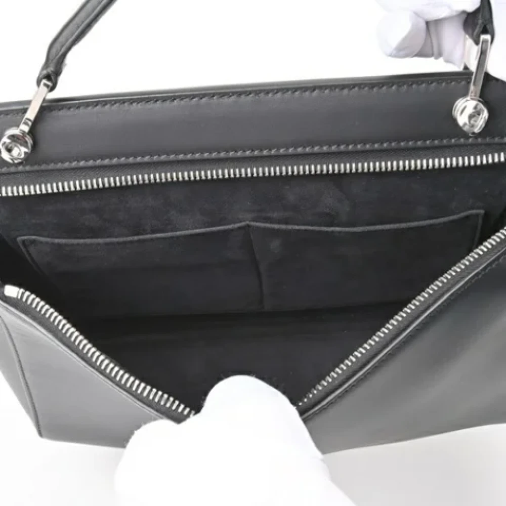 Fendi Vintage Pre-owned Leather shoulder-bags Black Dames