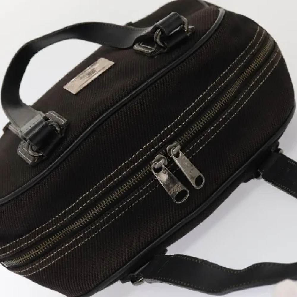 Burberry Vintage Pre-owned Canvas handbags Black Dames