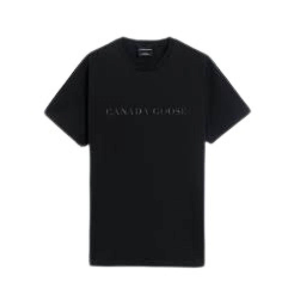 Canada Goose Casual Katoenen T-shirt voor Mannen Black Heren