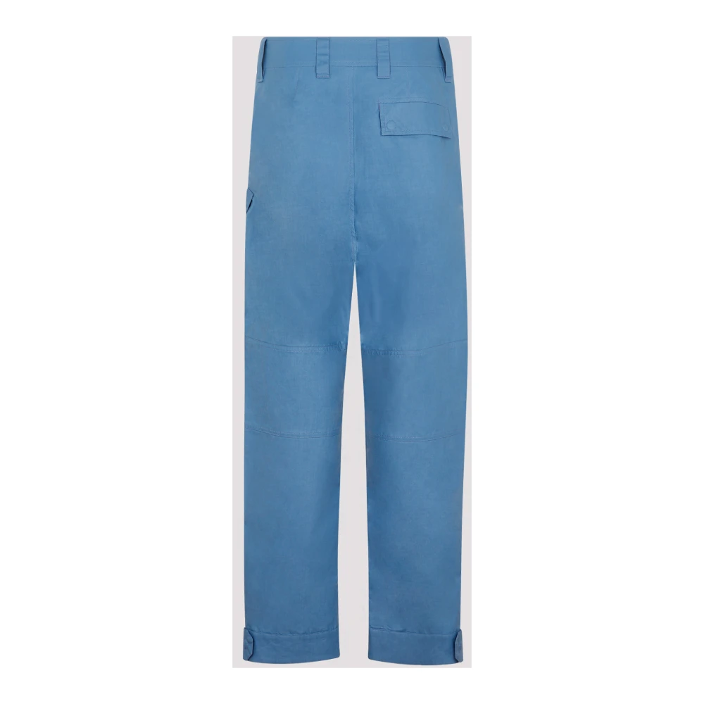 Dior Wide Trousers Blue Heren