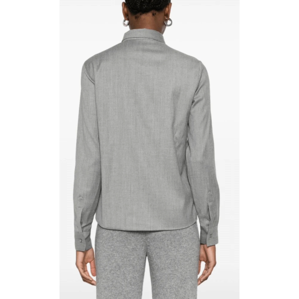 Ermanno Scervino Grijs Kant Shirt met Knopen Gray Dames