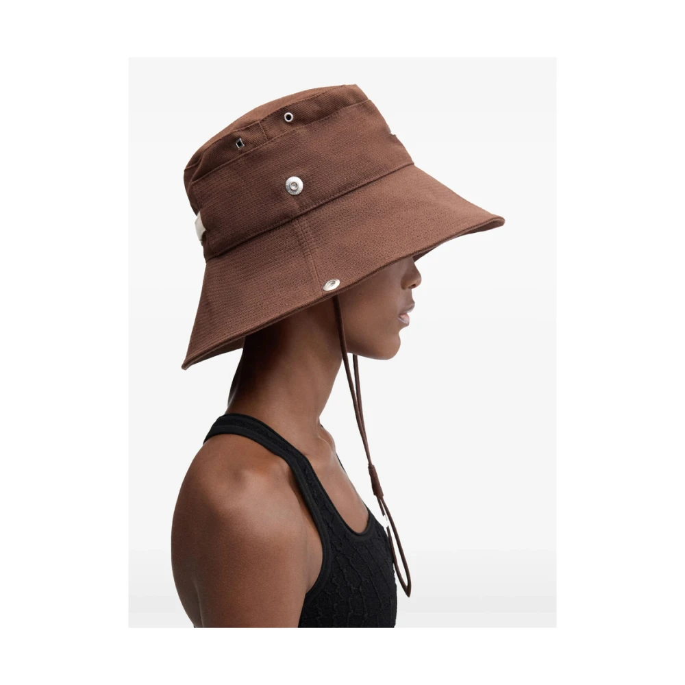 Jacquemus Bruin Koordtrekken Ringen Smalle Rand Brown Dames