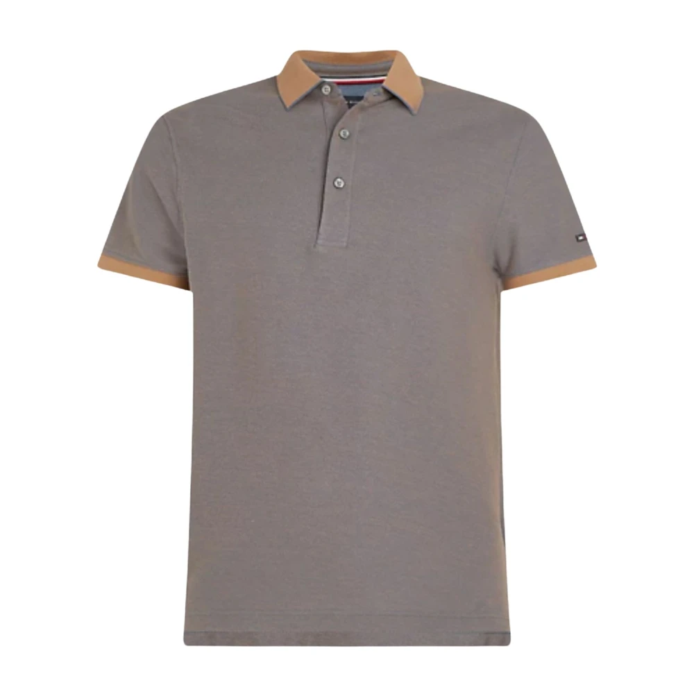 Tommy Hilfiger Twee-Tone Honingraat Slim Fit Polo Gray Heren