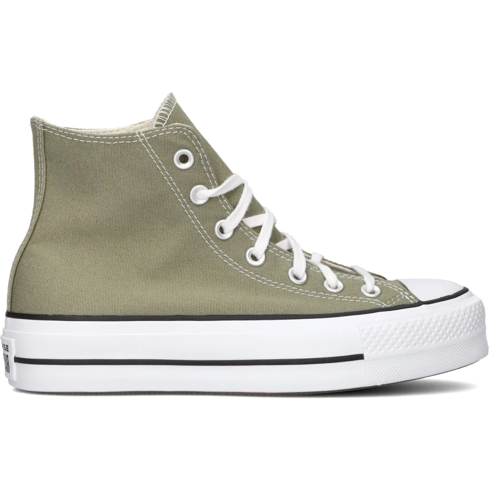 Converse Grön Hög Topp Lift Platform Sneakers Green, Dam