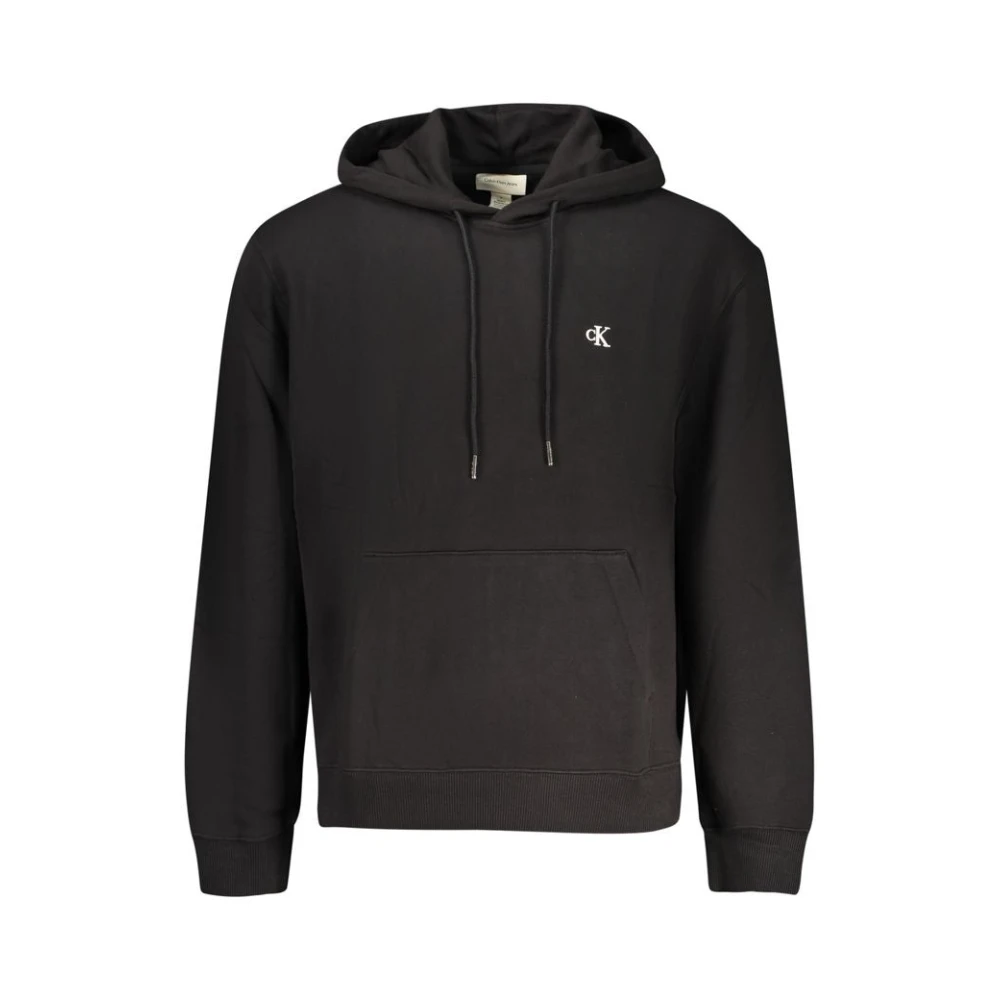Calvin Klein , Hoodies, Male, Black, Xl, Cotton Hooded Sweatshirt